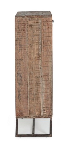 Dulap bar din oțel și lemn de salcâm, 60 x 32 x 107 cm - Img 5