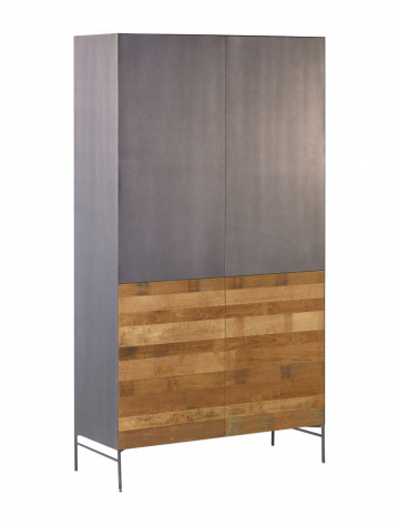 Dulap din tec reciclat cu 4 usi 111x202 cm