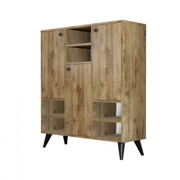 Dulapior din pal melaminat Practica nuc 105x123,6x35 cm