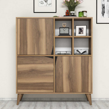 Dulapior din pal melaminat Pulse nuc 100x115x30 cm - Img 2