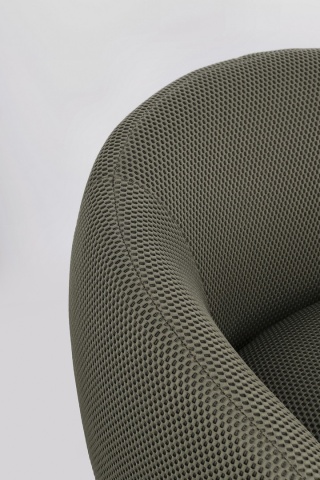 Fotoliu Onerva, pivotant 360 grade, din poliester, verde închis, 87 x 86 x 67 cm - Img 6