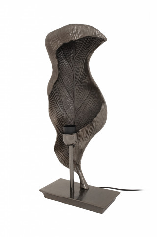 Lampa decorativa din aluminiu, neagra, un bec