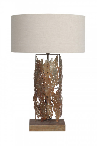 Lampa decorativa din fier/aluminiu/bumbac Impression Small aurie, un bec