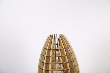 Lampa decorativa din lemn Aviator bej, un bec - Img 3