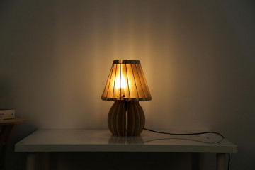 Lampa decorativa din lemn Gino Lemn bej, un bec - Img 4