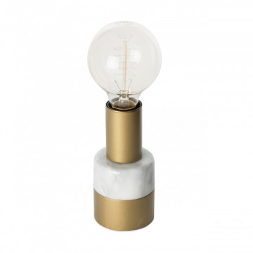 Lampa decorativa din marmura/fier Lalande gri, un bec - Img 2