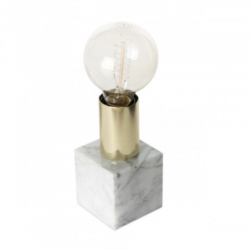 Lampa decorativa din marmura/fier Mr. Lightning gri, un bec - Img 2