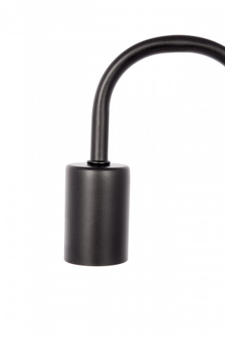 Lampa decorativa din metal/lemn Vinara neagra, un bec - Img 3