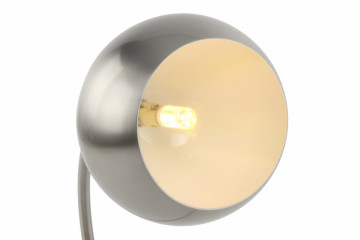 Lampa decorativa din PVC/fier/marmura Bella argintie/alba, un bec - Img 12