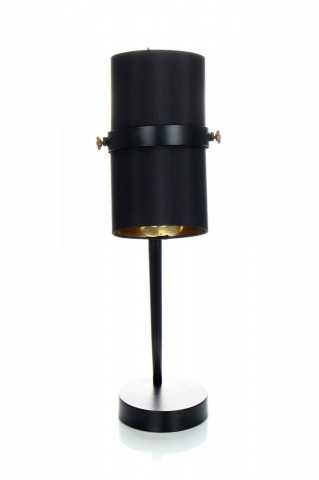 Lampa decorativa din tesatura/metal Novum neagra, un bec - Img 2