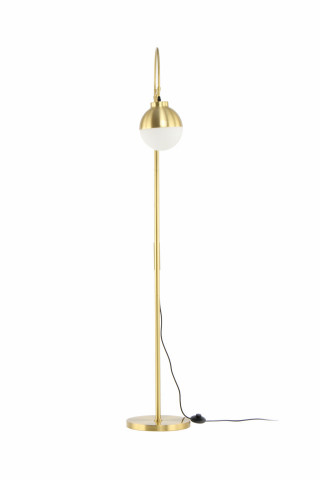 Lampadar din sticla/fie Lavina alb/ auriu, un bec - Img 2