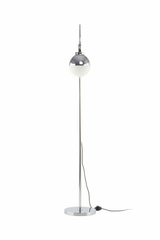Lampadar din sticla/fier Lavina alb/ argintiu, un bec - Img 2