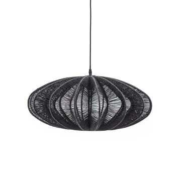 Lustra din bambus Nimbus neagra, un bec