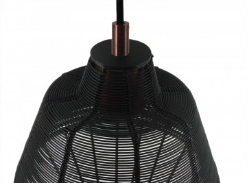 Lustra din fier galvanizat Libertas Small neagra/cupru, un bec - Img 4