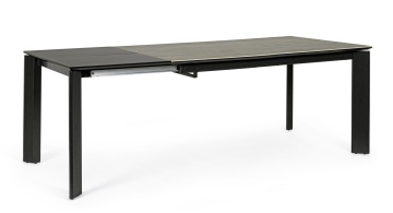 Masă dining extensibilă Briva, 6-10 persoane, blat ceramic, 160-220 x 90 cm