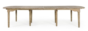 Masă extensibilă Bedford, din lemn masiv de stejar, finisaj ceruit antichizat, 12 locuri, 92-382x120 cm - Img 5