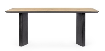 Masă fixă Stanwood, dreptunghiulară, din MDF furniruit cu stejar, 190x90 cm - Img 3