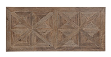 Masă Kaily fixă, pentru 8 persoane, din lemn de ulm reciclat, finisaj antichizat, 200x90 cm - Img 5