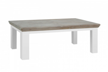 Masuta de cafea dreptunghiulara din lemn 130x75x45 cm gri/alb