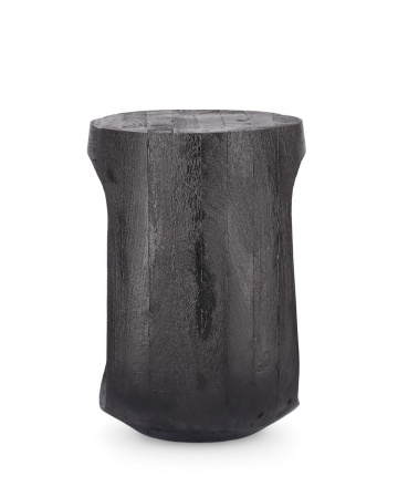Măsuță de cafea Lopez, rotundă, din lemn de mango, neagră, diametru 33 cm - Img 4