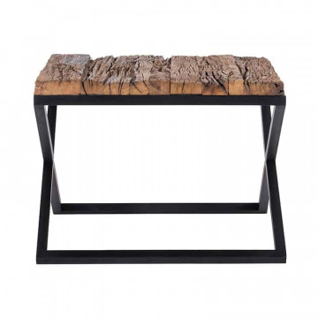 Masuta de cafea patrata din lemn Kensington 60x60x45 cm maro inchis - Img 3