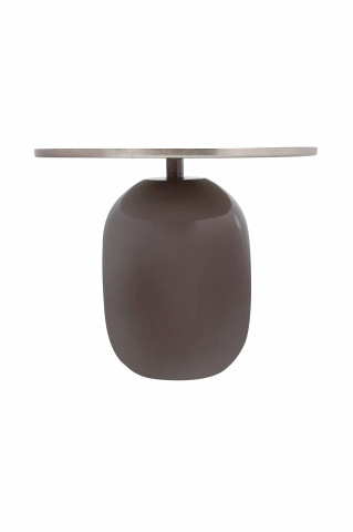 Masuta de cafea rotunda din fier 51x51x40,5 cm gri