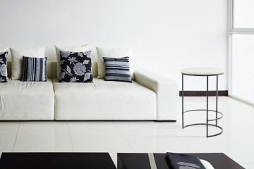 Masuta de cafea rotunda din marmura Louis 44.5x44.5x64 cm alba - Img 5