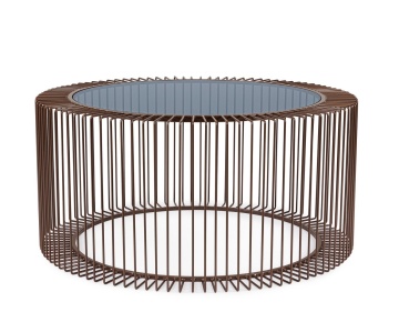 Măsuță de cafea rotundă Kieran, din metal și sticlă securizată, diametru 80 cm