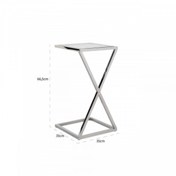 Masuta pentru plante cu blat din sticla Paramount 66,5x35x35 cm - Img 5