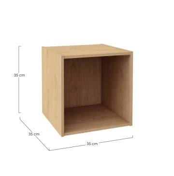 Raft tip cub, finisaj natural, 35x35x35 cm - Img 2