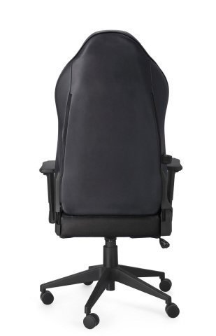 Scaun de birou ergonomic reglabil, din piele ecologică, negru - Img 4