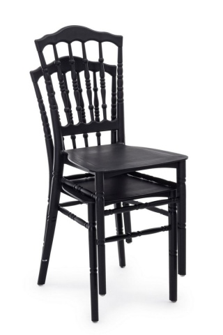 Scaun suprapunabil din plastic, negru, 40.5x41x89 cm - Img 7