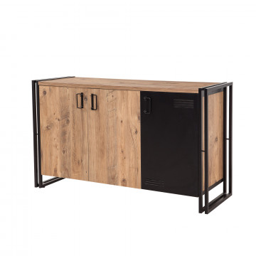 Servanta din pal melaminat Cosmo Nora pin 140x80x45 cm