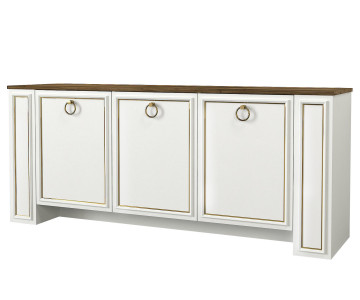 Servanta din pal melaminat Sansa alba 180x45x76 cm