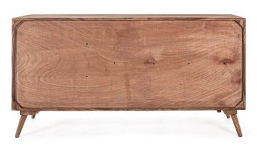 Servanta Kant, cu 2 uși și 3 sertare, din lemn de sheesham, finisaj natural, 145x40x77 cm - Img 4