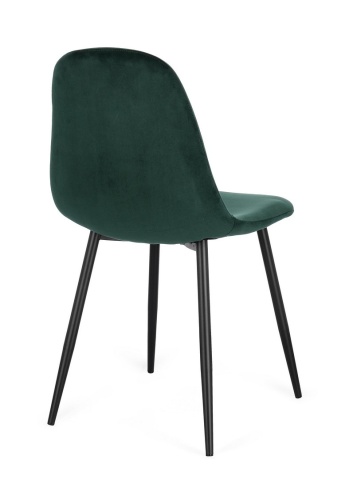Set 4 scaune Irelia tapitate negru/verde - Img 2