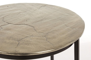 Set de 2 scaune de bar Amira, metal auriu antichizat, diametru 36 cm, înălțime 77 cm - Img 4
