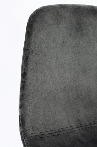 Set de 2 scaune de bar Irelia, din catifea, gri închis, 46x39x103 cm - Img 7