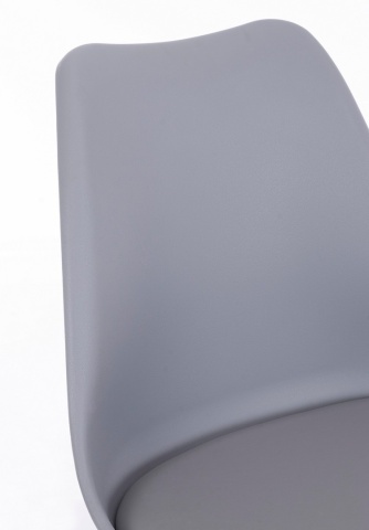 Set de 2 scaune New Trend, din plastic și lemn de fag, gri, 54x49x83.5 cm - Img 6