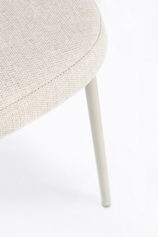 Set de 2 scaune Wendy tapitate bej, 54x60x83 cm - Img 8