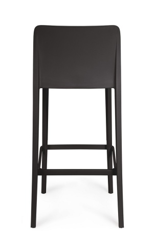 Set de 4 scaune de bar Chloris, din polipropilenă, negru, 48x44x102 cm - Img 4