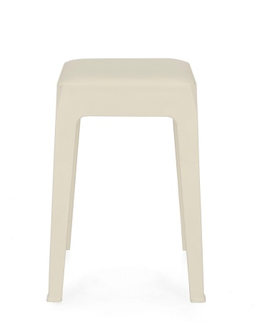 Set de 6 taburete Bunny, din piele ecologică, alb, 33x33x47 cm - Img 2