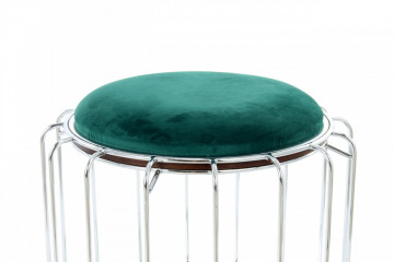 Taburet tapitat/masuta de cafea rotund/a Comfortable 50x50x45 cm verde - Img 7