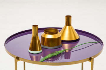 Vaze decorative Set 3 bucati Culture Auriu / Mint / Pflaume / Gri - Img 2