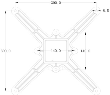 Bază de masă Ecate, din fontă și oțel, finisaj negru vopsit electrostatic, diametru 40 cm, înălțime 72 cm - Img 4
