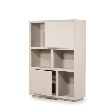 Biblioteca Helsinki din lemn de stejar taupe 120x170cm - Img 4