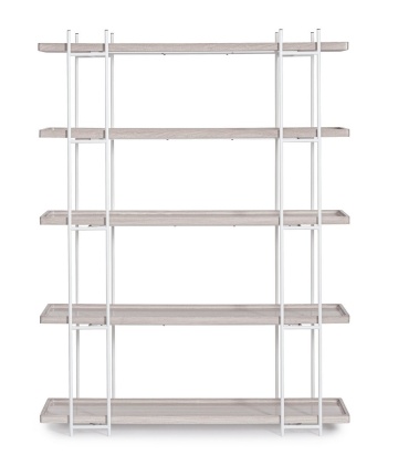 Bibliotecă Laurel cu 4 rafturi din oțel și MDF 164 cm - Img 3