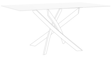 Blat din sticlă masă dining Modern, 160x90 cm