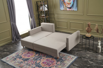 Colar Aydam pe stanga crem, 3 locuri, extensibil - Img 4