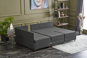 Coltar Fly pe stanga antracit, 3 locuri, extensibil cu 2 parti modulare - Img 3